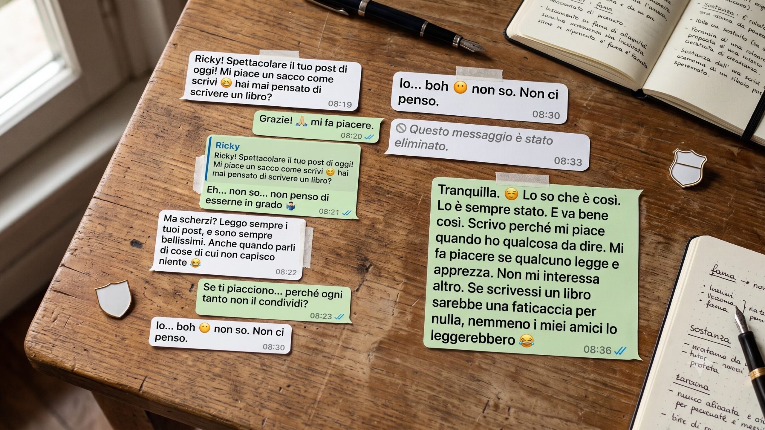screenshot di complimenti ma perché la gente non condivide